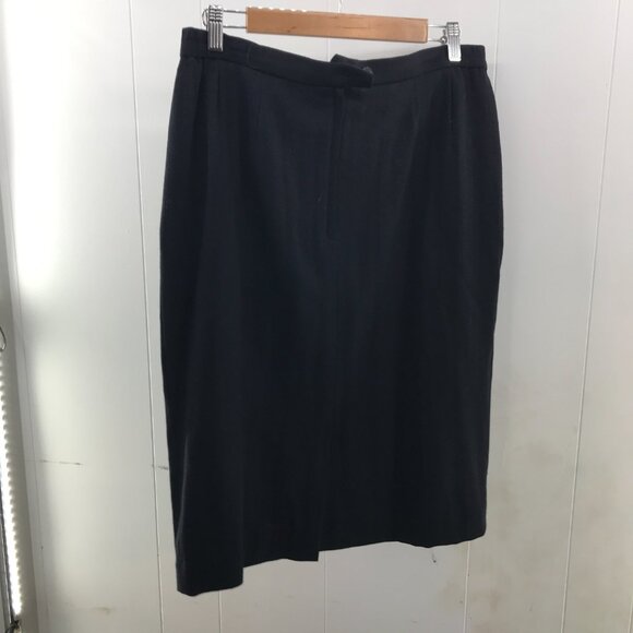 vintage Jones New York wool navy 2 piece skirt suit set size 14 - Picture 6 of 8